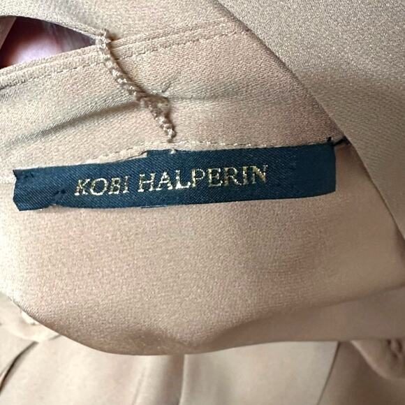 Kobi Halpern Tara Blouse Silk Women Sz Large Long Sleeve Fringed Tie Neck Copper - Picture 13 of 16